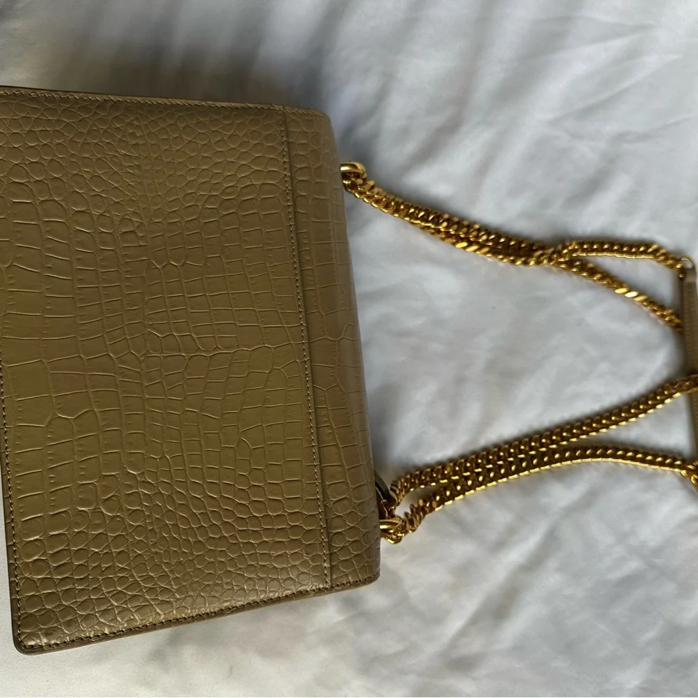 Saint Laurent Sunset Medium Croc Embossed Bag - Picture 12 of 15